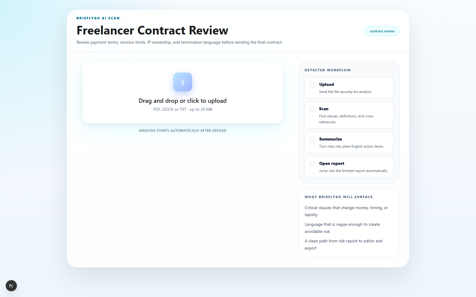 Freelancer upload