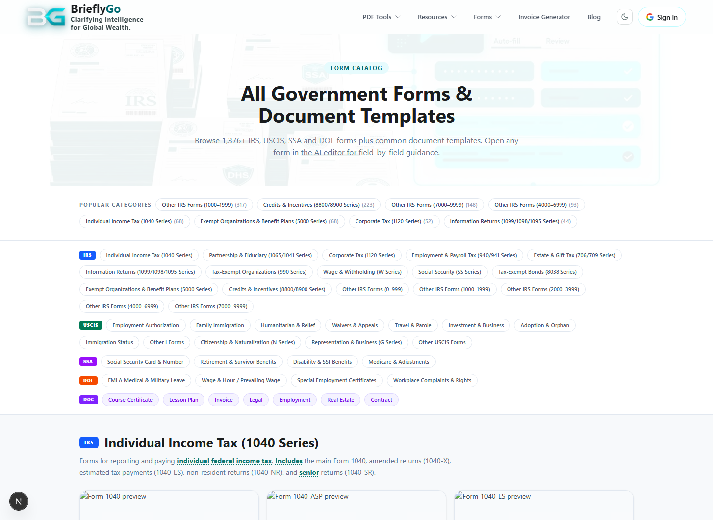 Forms library