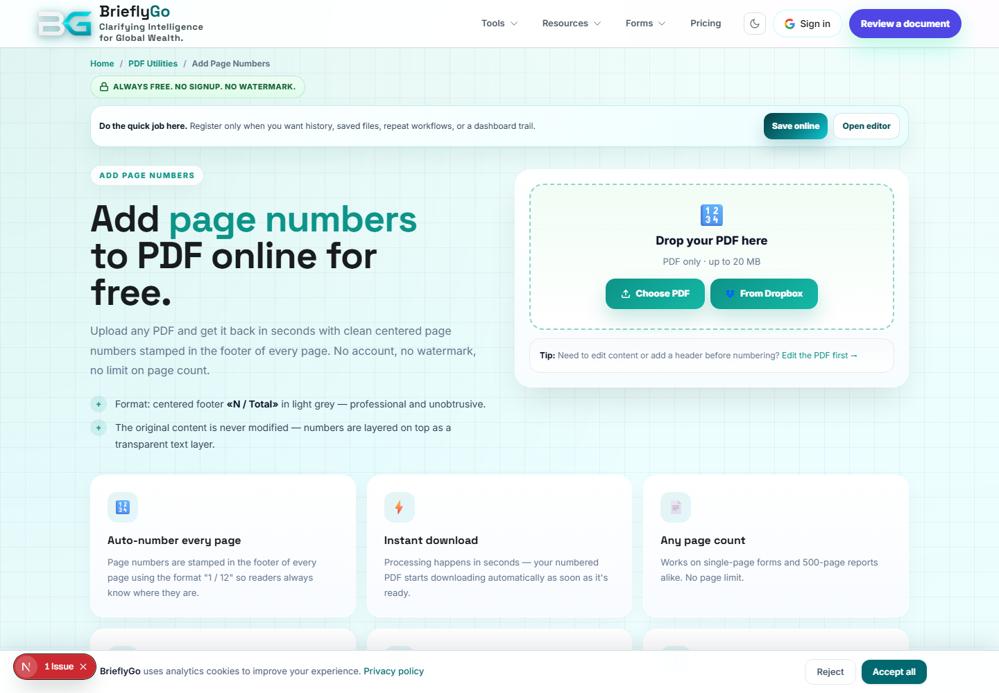 Add Page Numbers