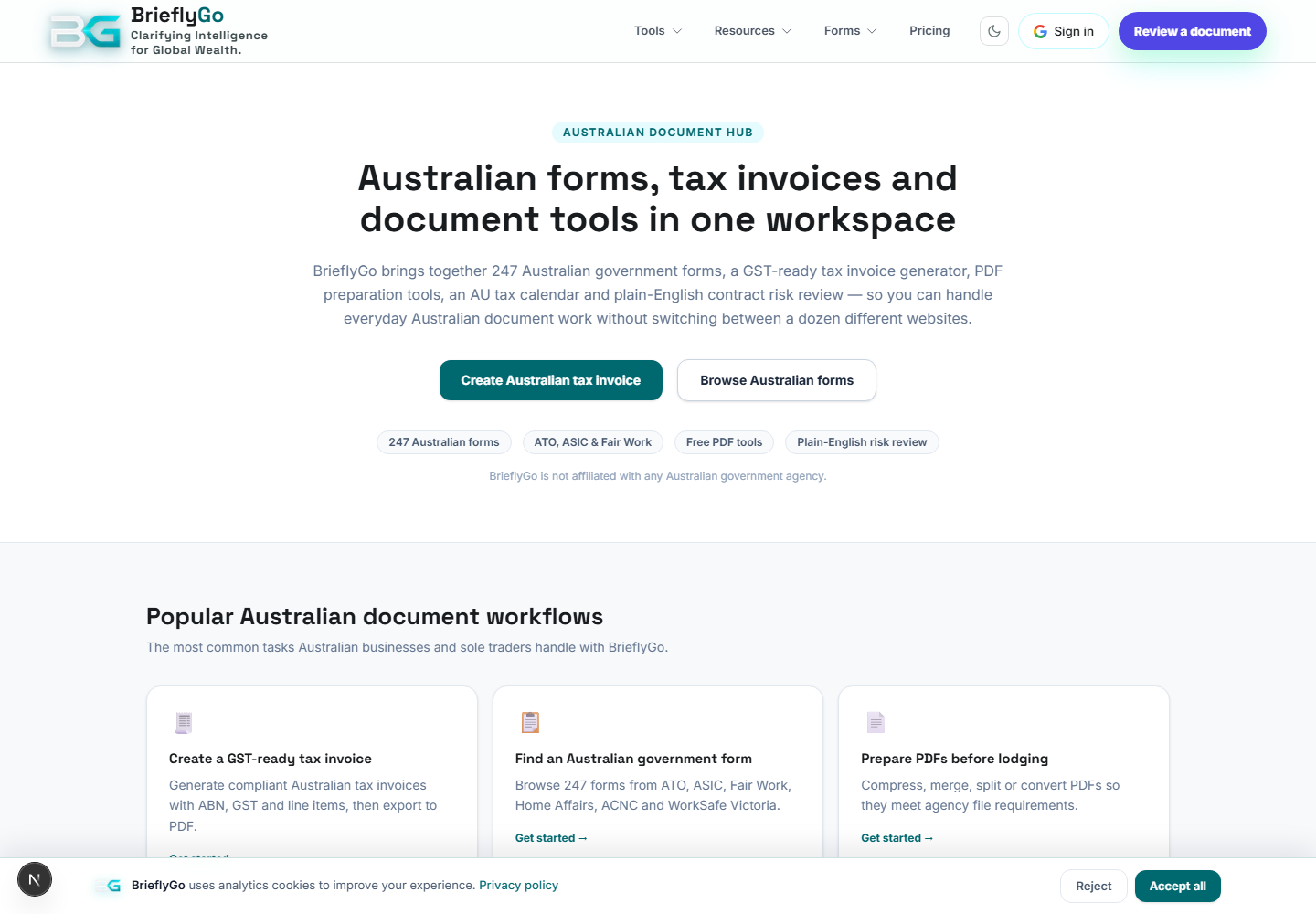 Australia Hub screenshot