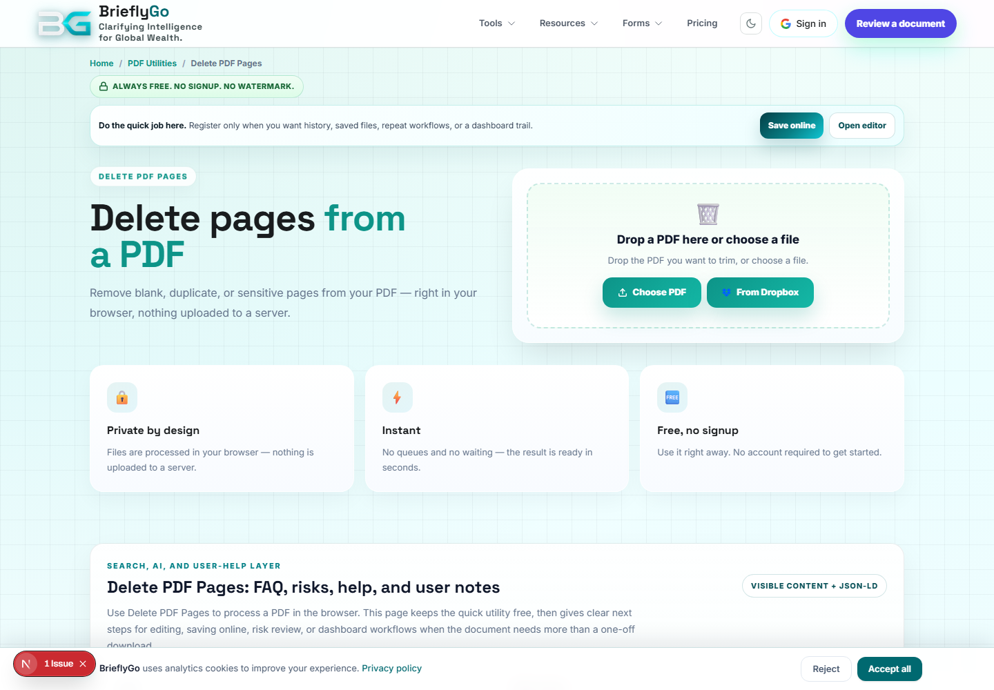 Delete PDF Pages