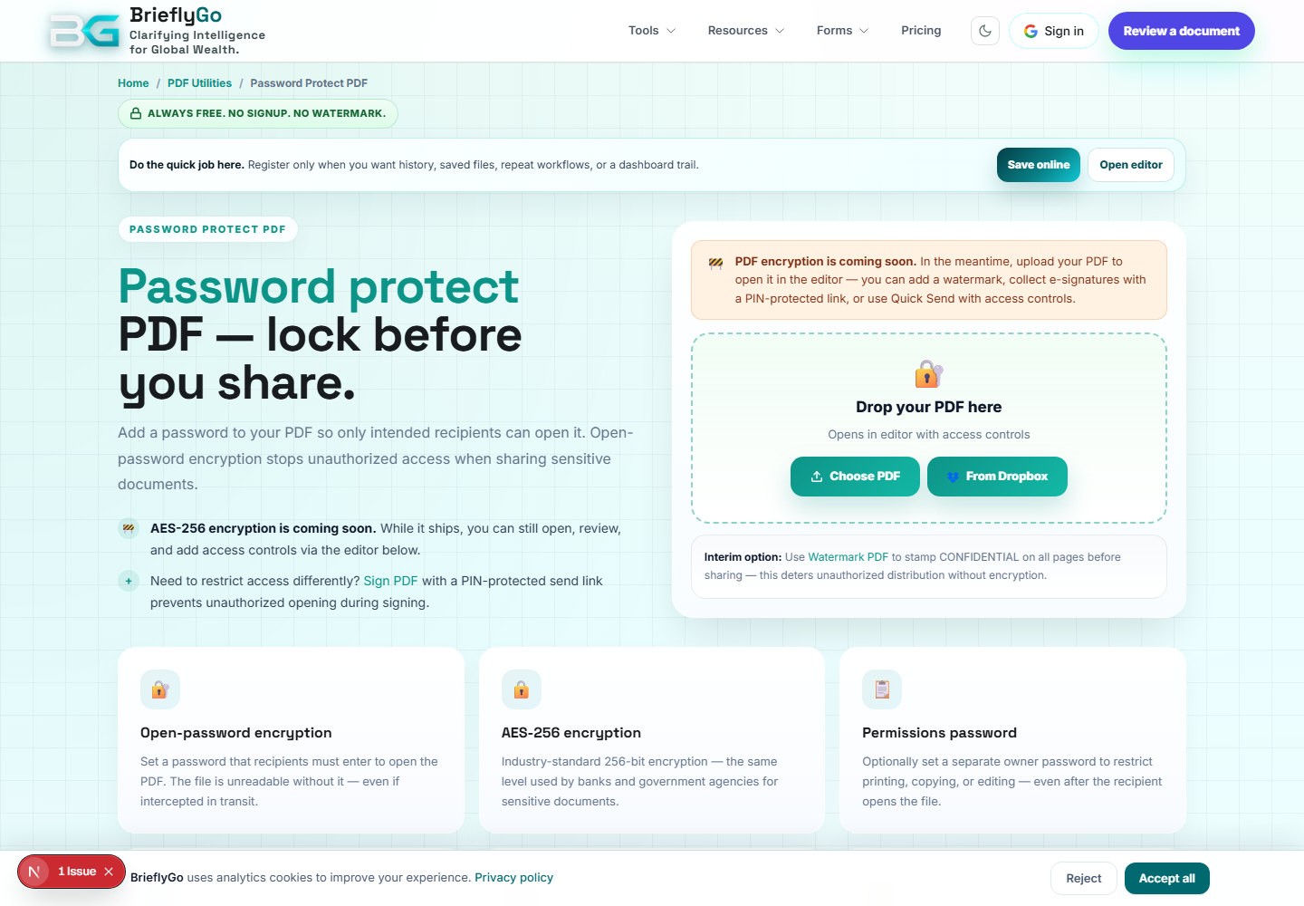Password Protect PDF