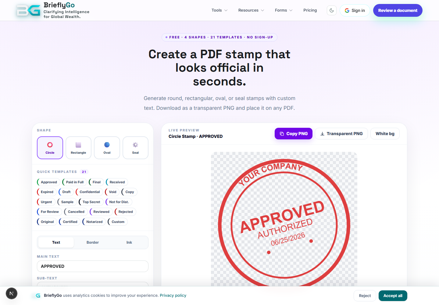 PDF Stamp Generator screenshot