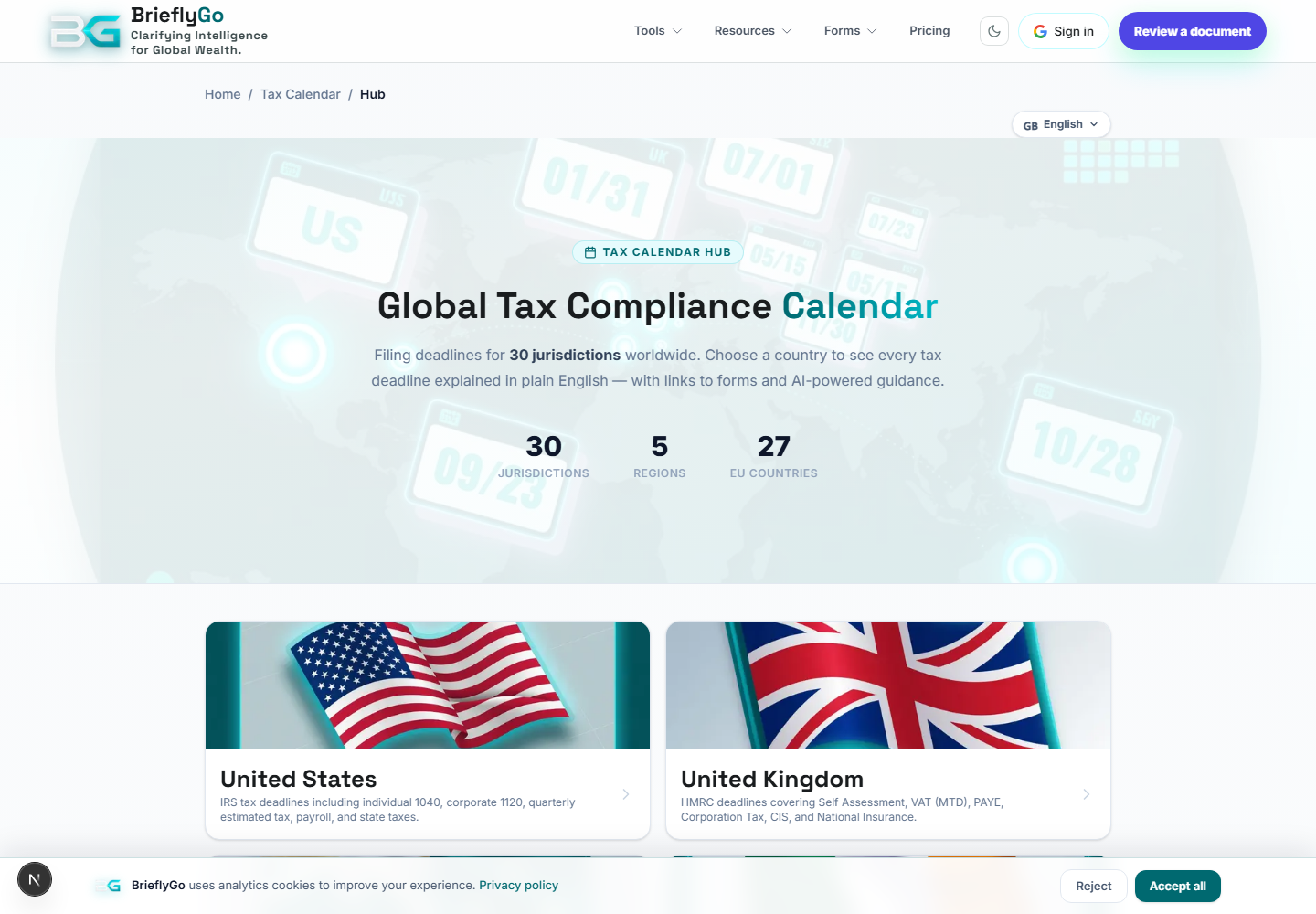 Tax Calendar Hub screenshot