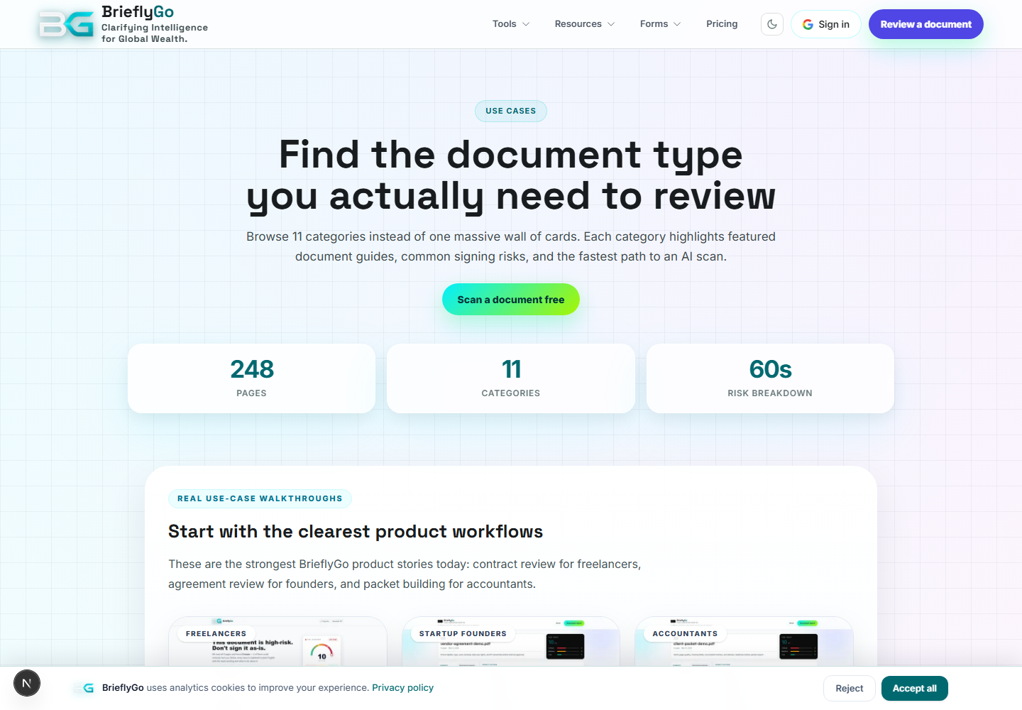 Use Cases screenshot